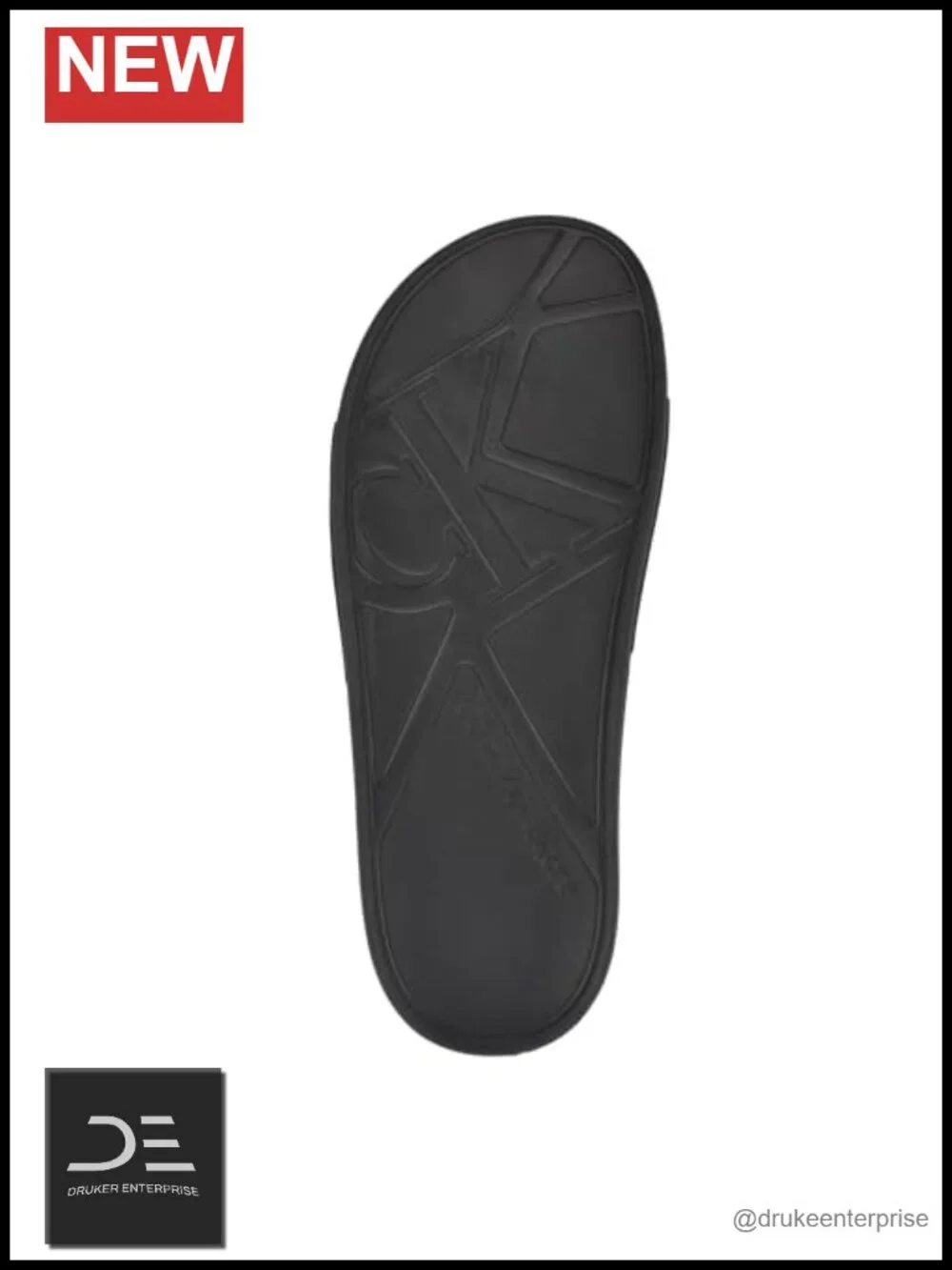 Slide Sandals Slip-On Breathable PU Faux Leather Embossed Monogram